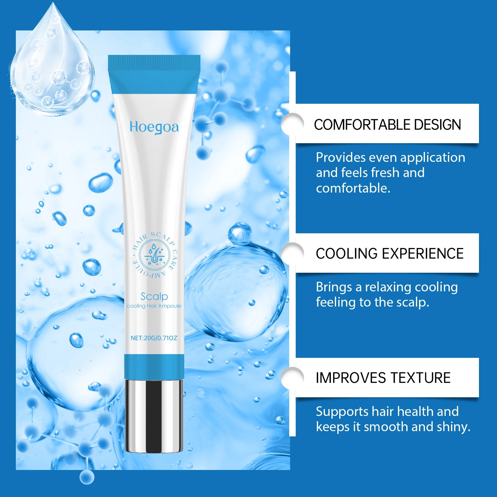 Hair Care Essential Oil Smooth Shine Anti-Frizz Hair Serum Promote Hair Growth Strengthening Nourishing Scalp Treatment Roller