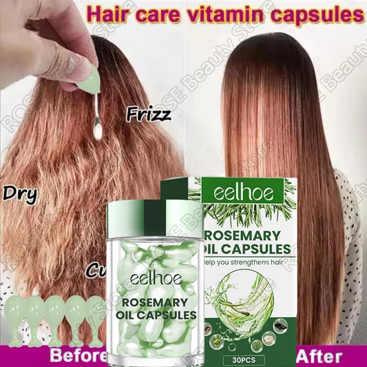 Hair Vitamin Capsule Keratin Oil Restore Soft Smooth Shiny Hair Care Nourish Repair Hair Damaged Splitting Treatment Products