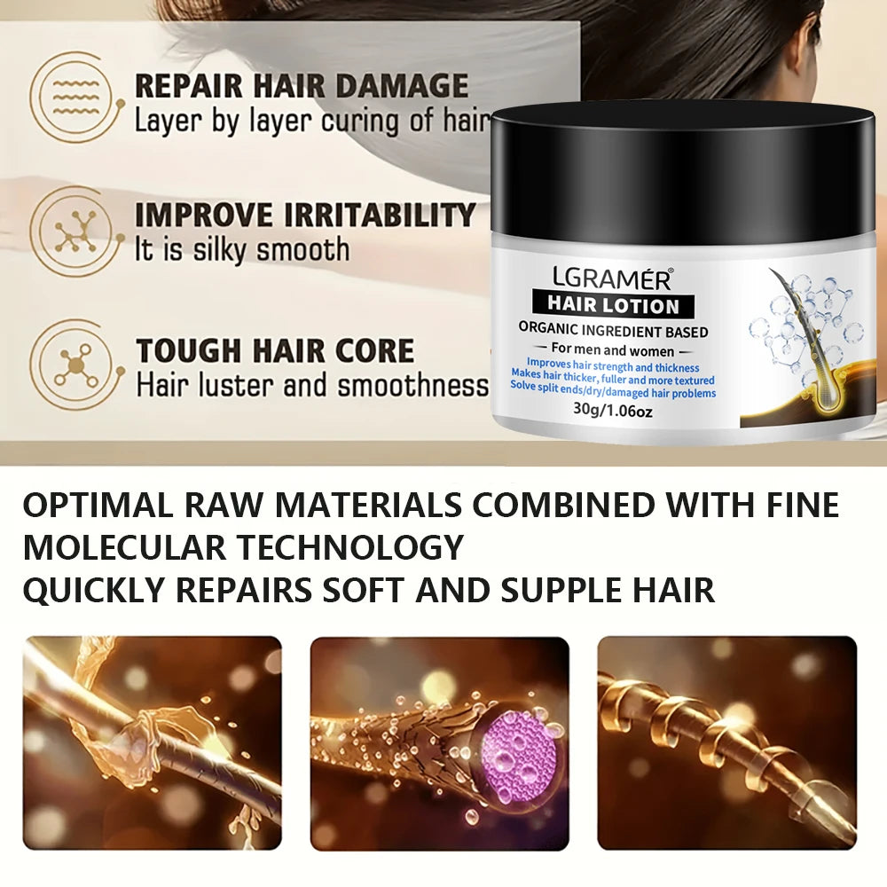 Hair Care Lotion Repairs Hair Damage Restores Glossiness Smoothness Strengthens Hair Toughness Nourishes Improves Hair Quality