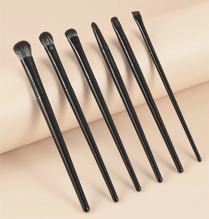 EYE Makeup Brushes Private Label Eye Shadow Eyeliner Eyebrow Brush Make Up Set Black Bag Portable Beauty Tools Wholesale 10sets